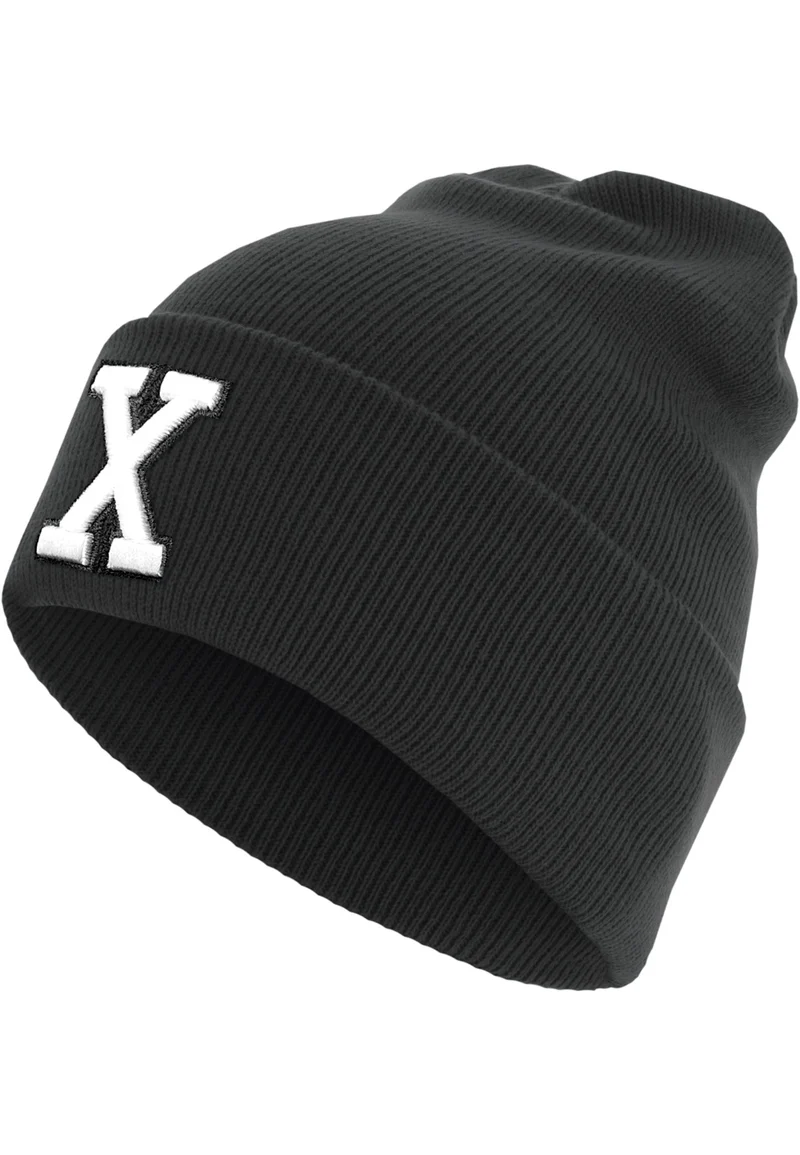 MSTRDS Letter Cuff Knit Beanie