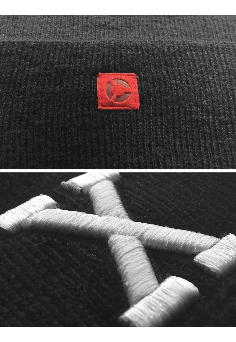 MSTRDS Letter Cuff Knit Beanie