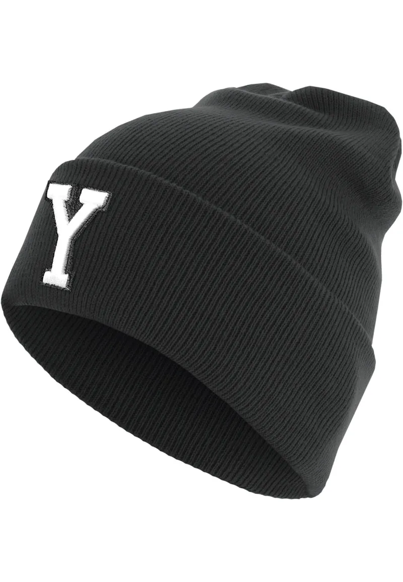 MSTRDS Letter Cuff Knit Beanie