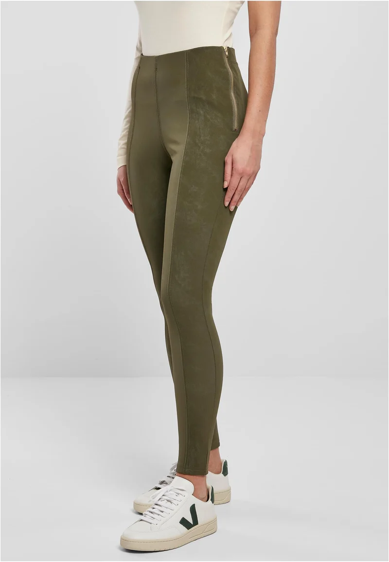 UC Washed Faux Leather Pants