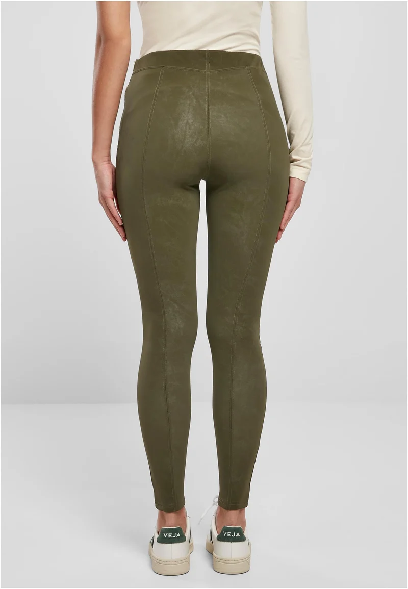 UC Washed Faux Leather Pants