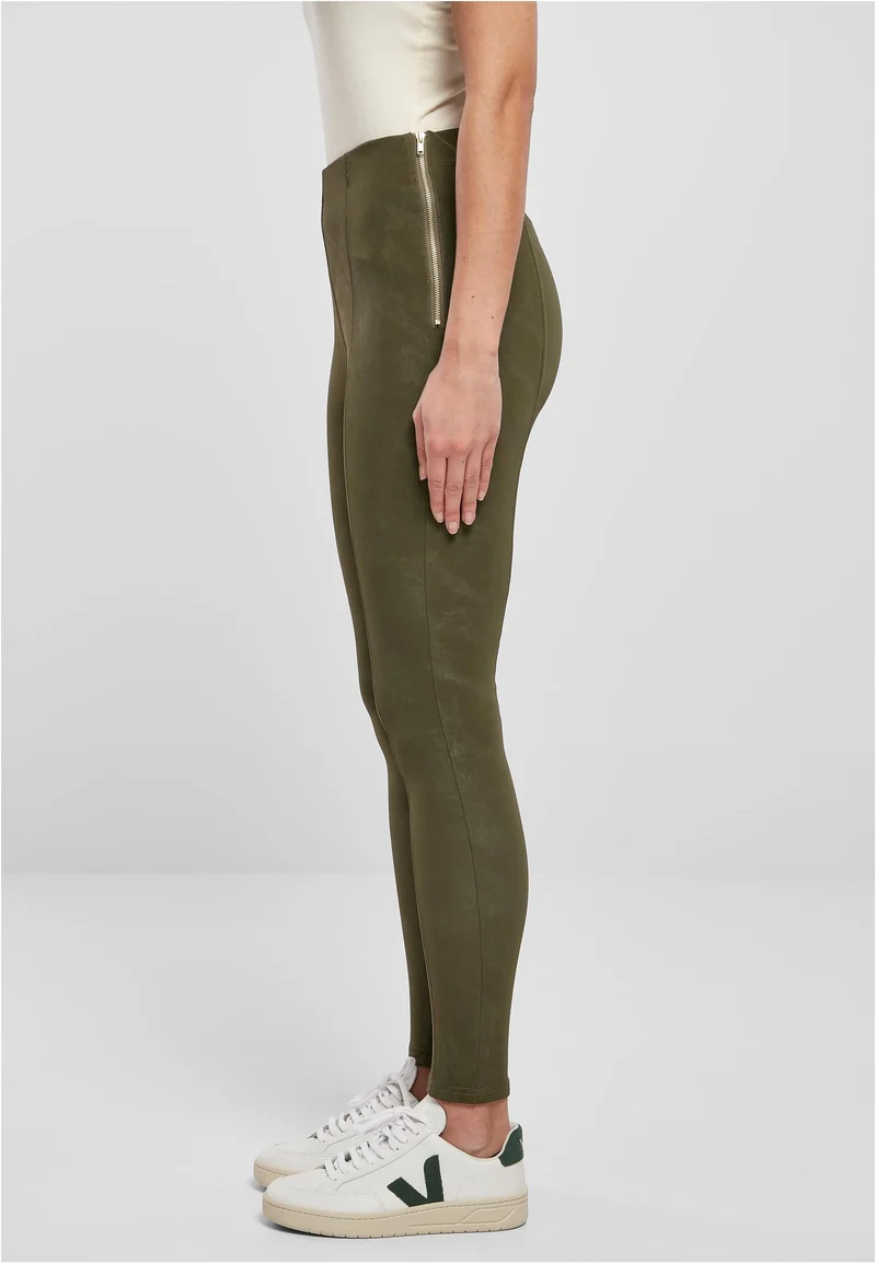 UC Washed Faux Leather Pants