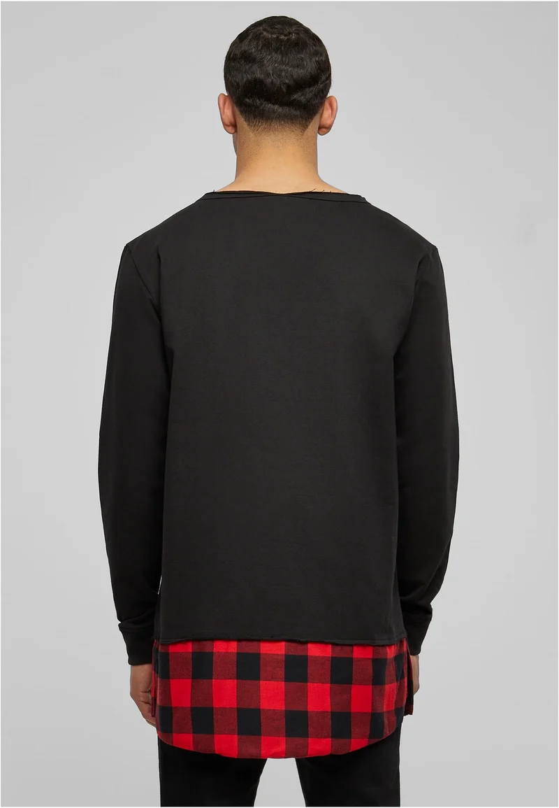 UC Long Flanell Bottom Open Edge Crewneck