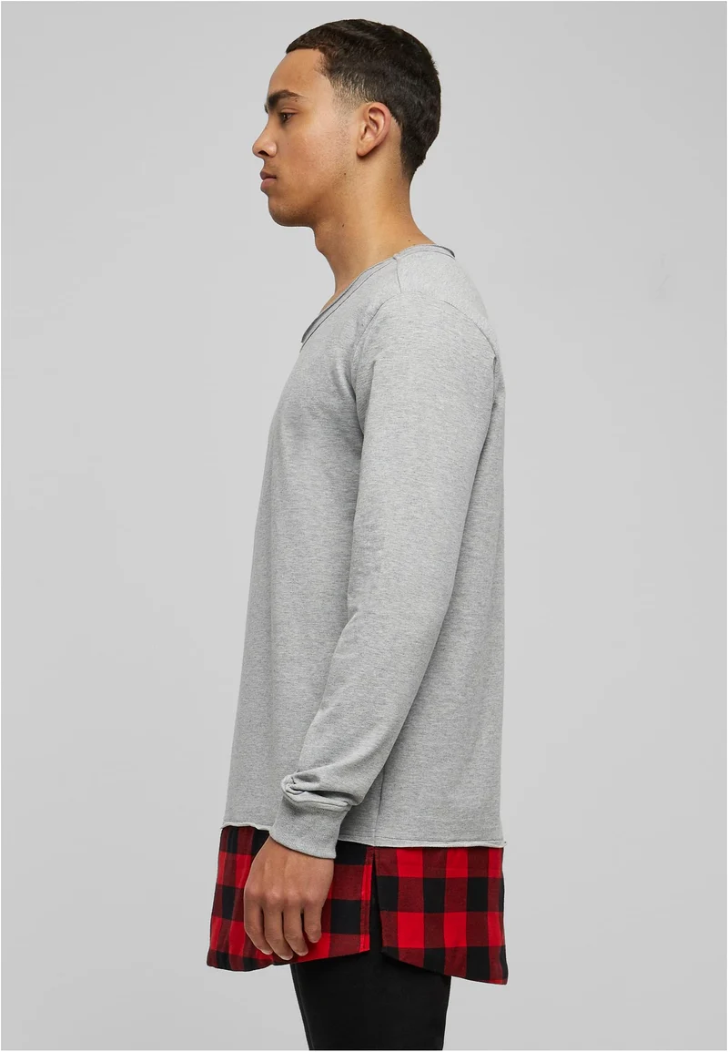 UC Long Flanell Bottom Open Edge Crewneck