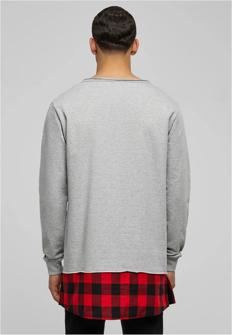 UC Long Flanell Bottom Open Edge Crewneck