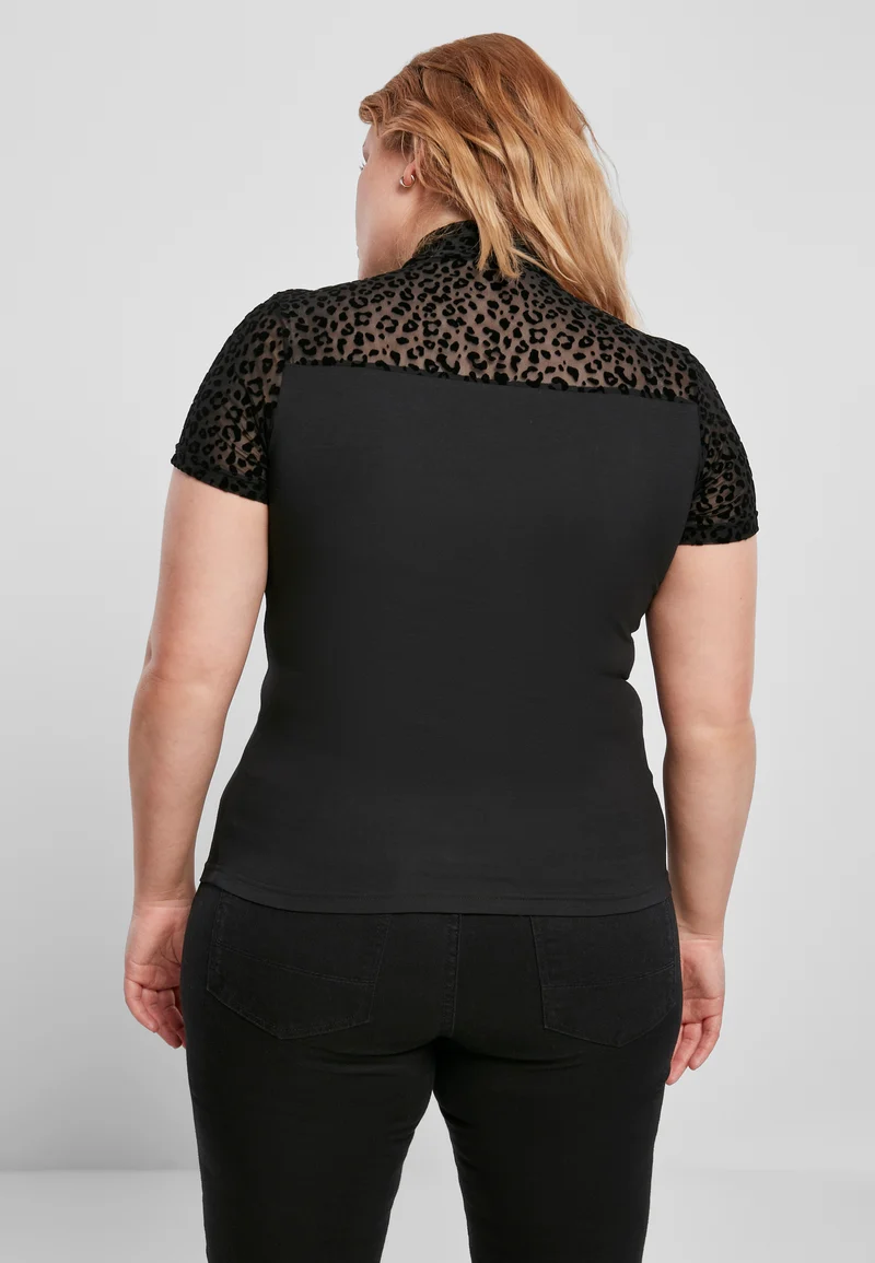 UC Flock Lace Turtleneck Tee