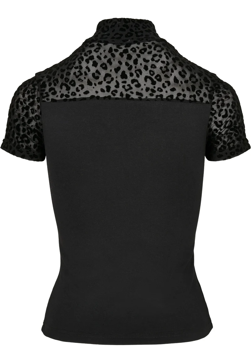 UC Flock Lace Turtleneck Tee