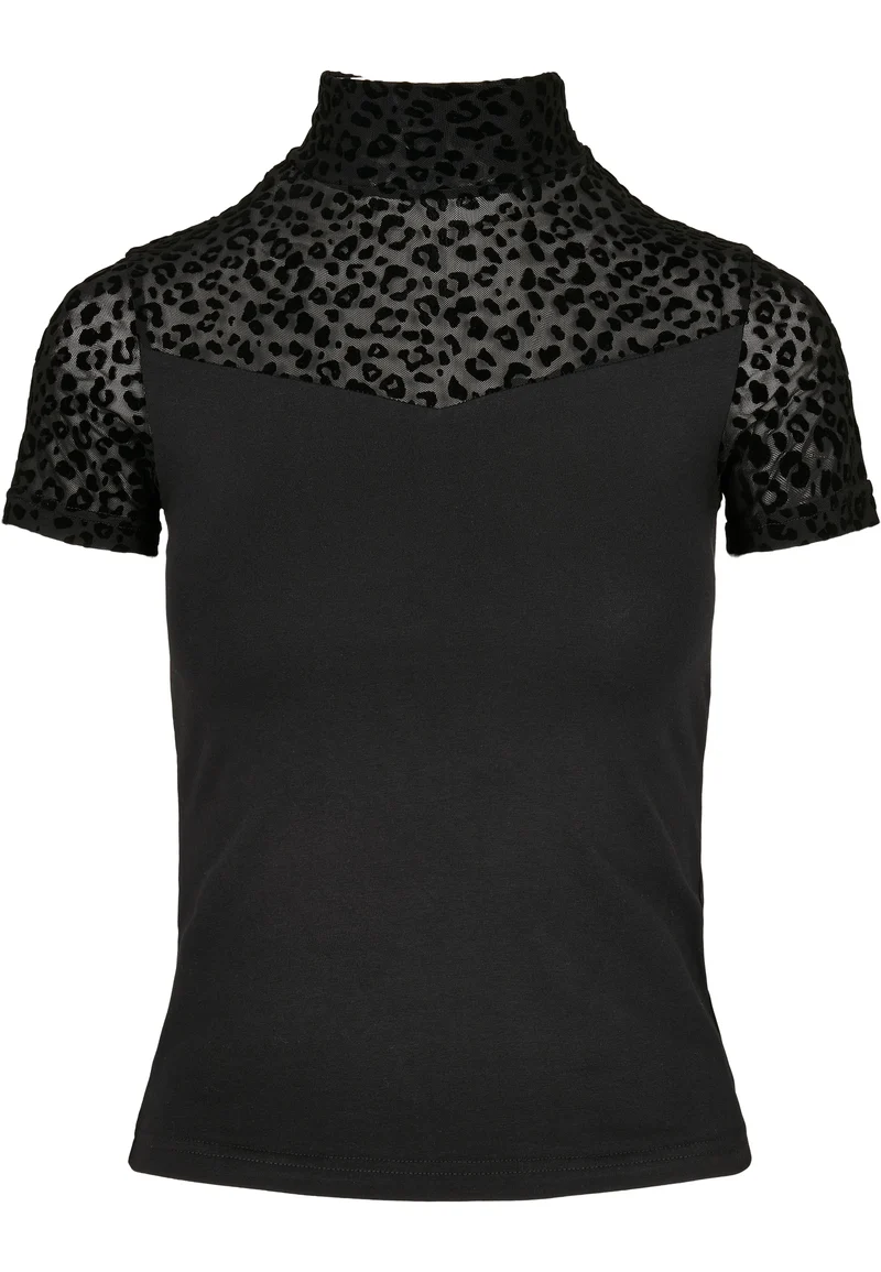 UC Flock Lace Turtleneck Tee