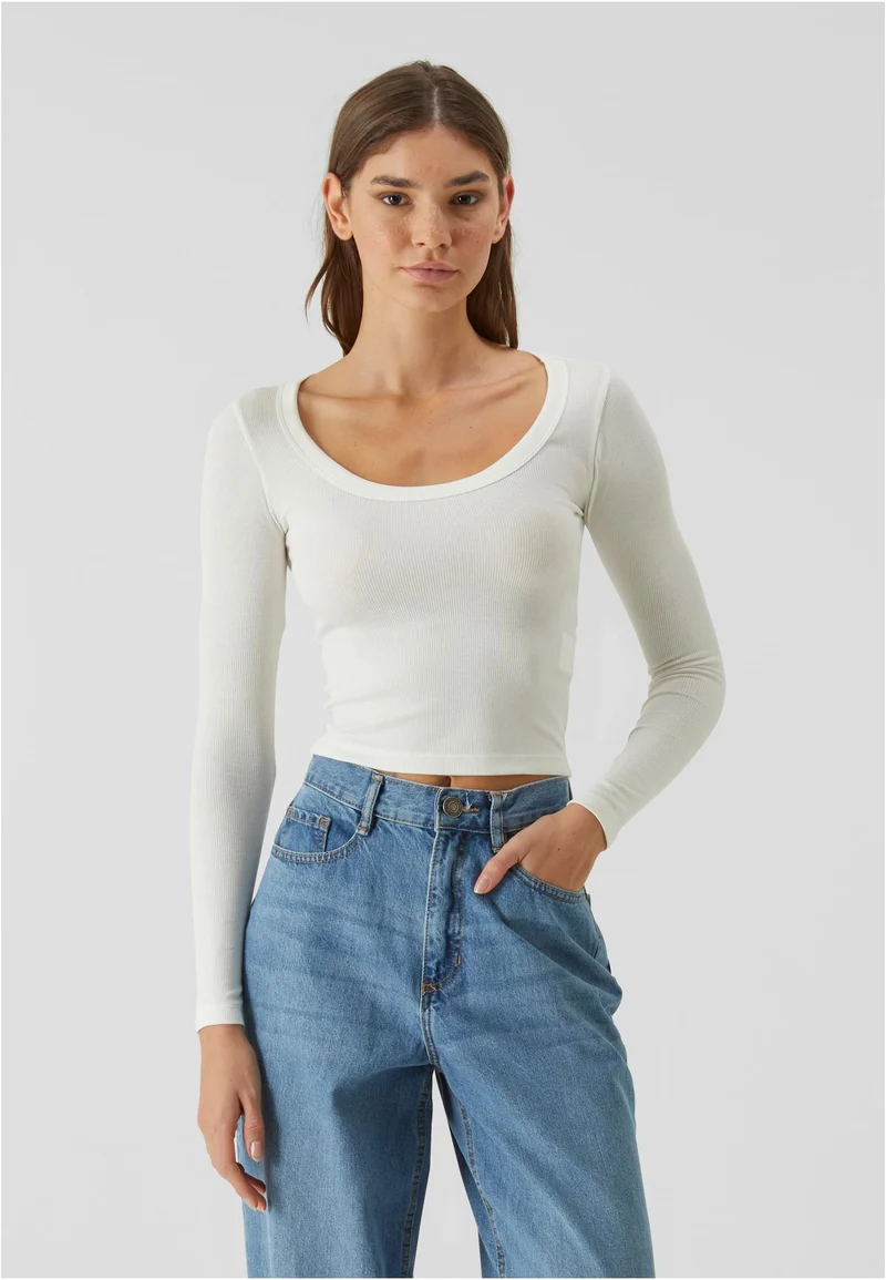 UC Organic Rib Jersey Wide Neck Longsleeve