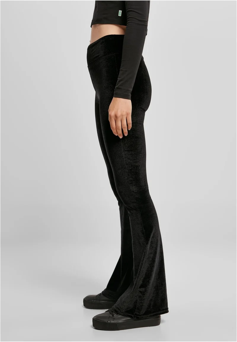 UC High Waist Velvet Boot Cut Tights