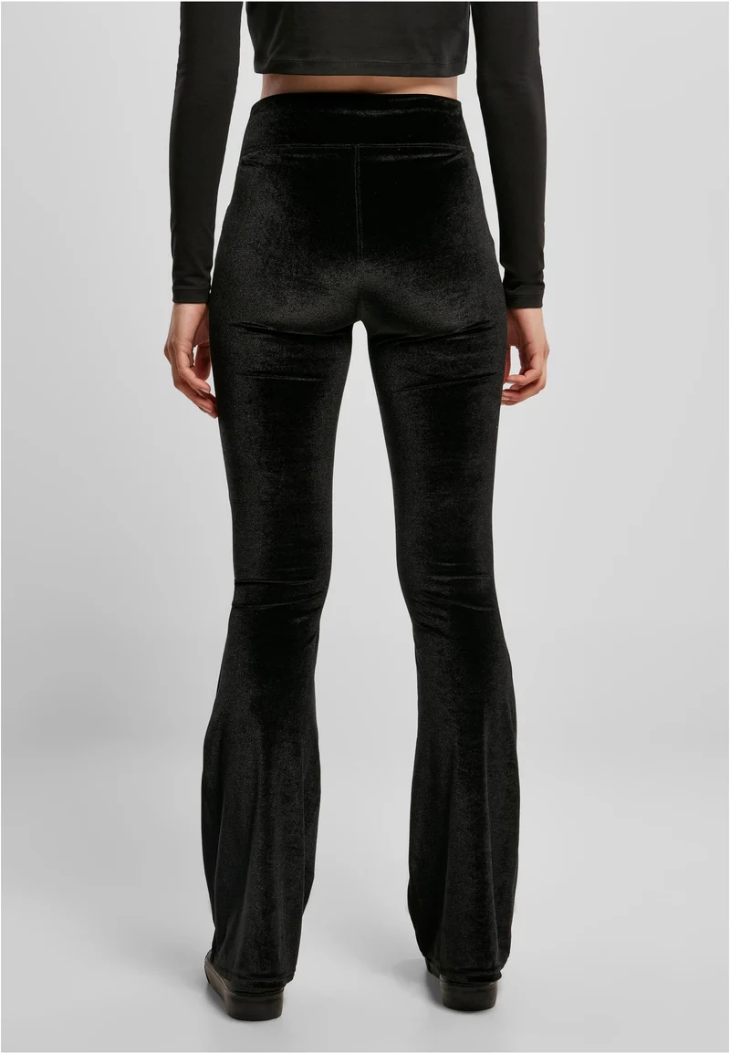 UC High Waist Velvet Boot Cut Tights