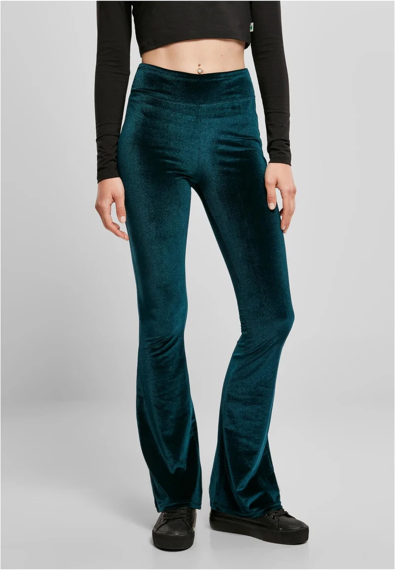 UC High Waist Velvet Boot Cut Tights