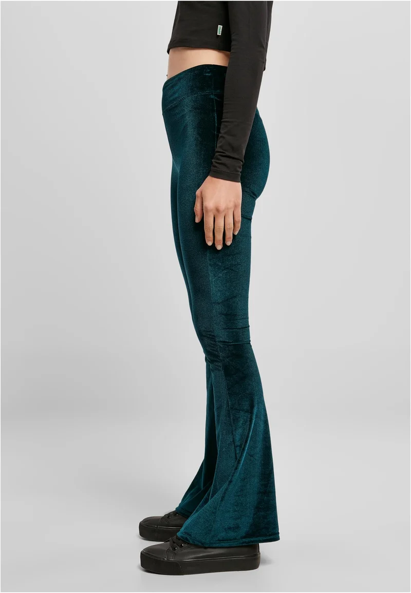 UC High Waist Velvet Boot Cut Tights
