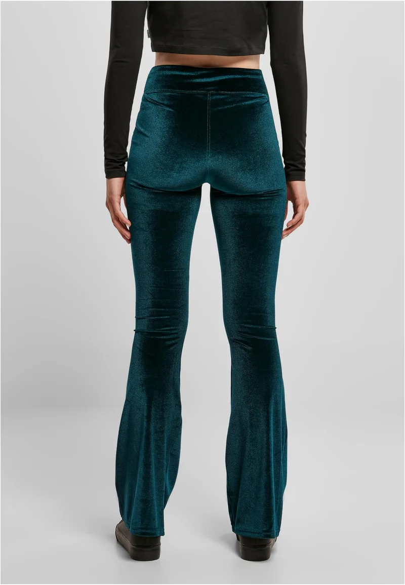 UC High Waist Velvet Boot Cut Tights