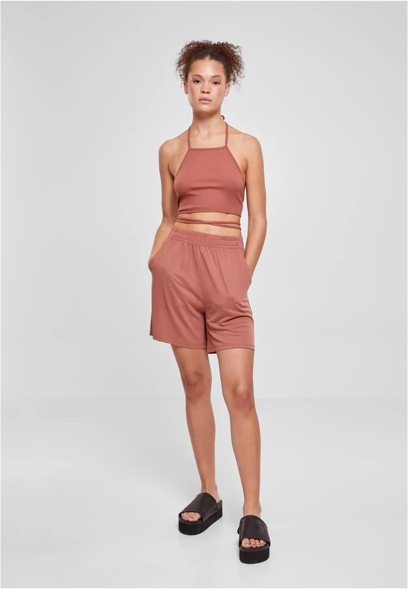 UC Rib Trapeze Cropped Top