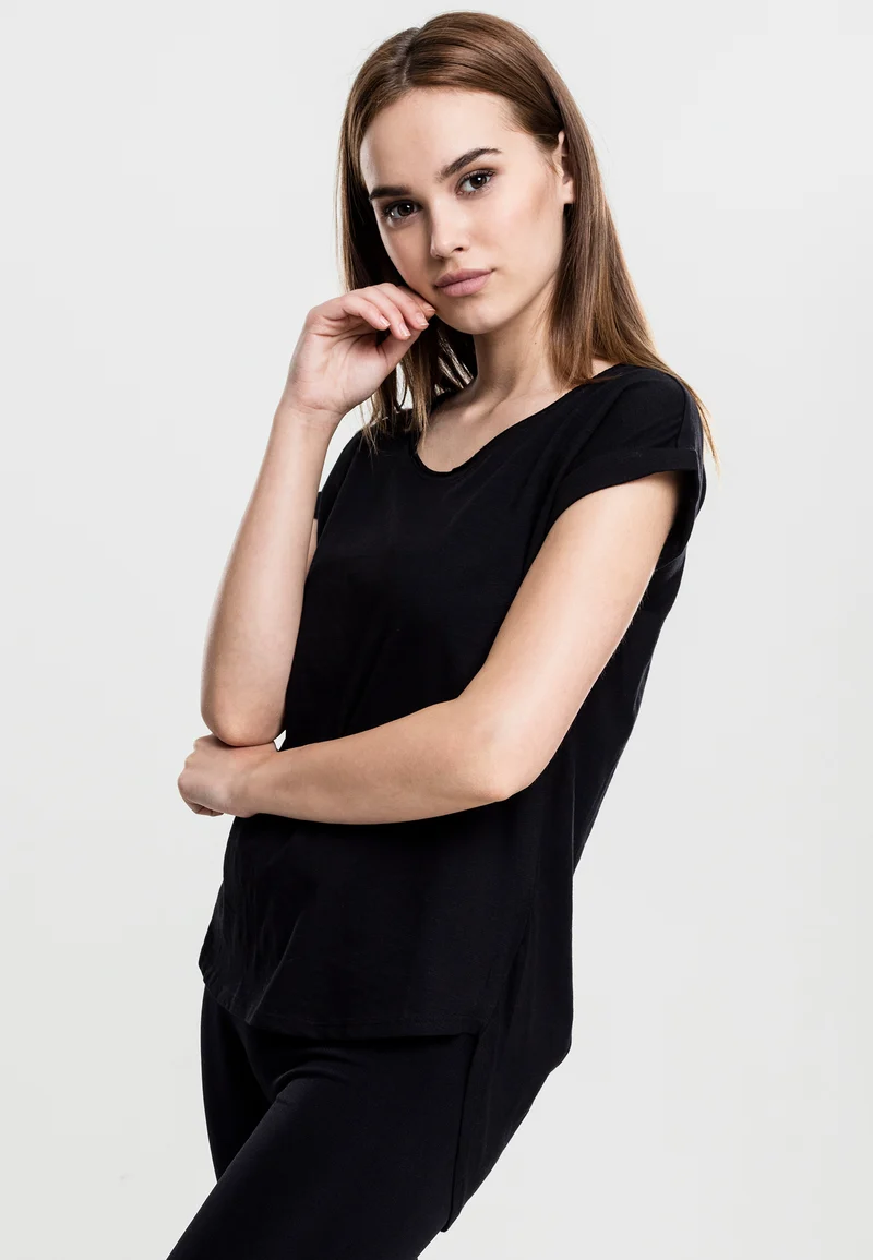 UC Long Back Shaped Slub Tee