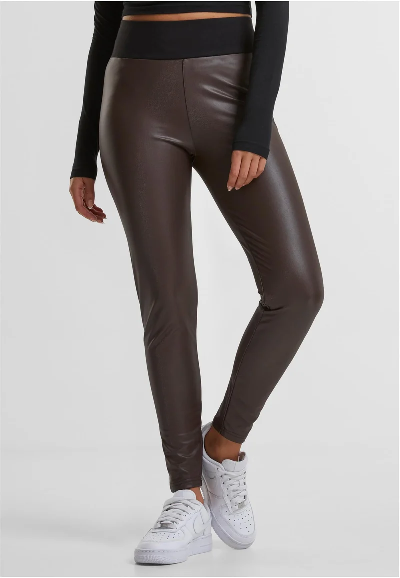 UC Faux Leather High Waist Tights