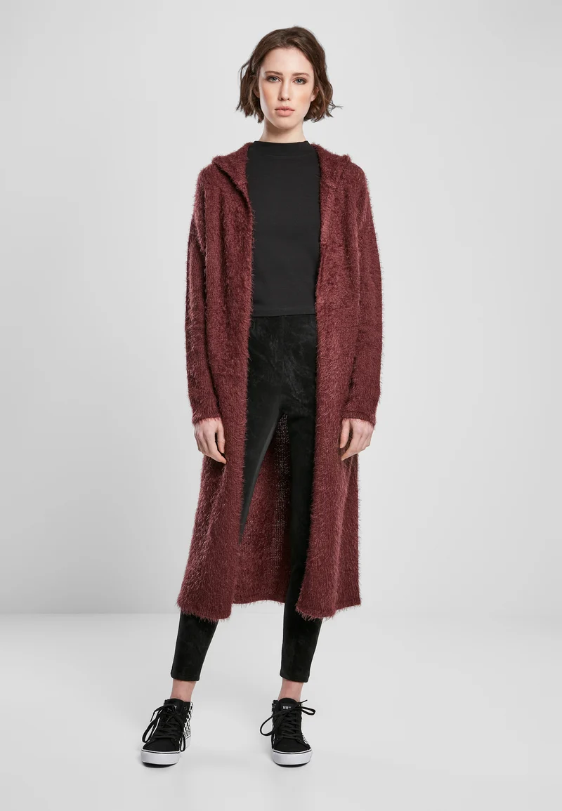 UC Hooded Feather Cardigan