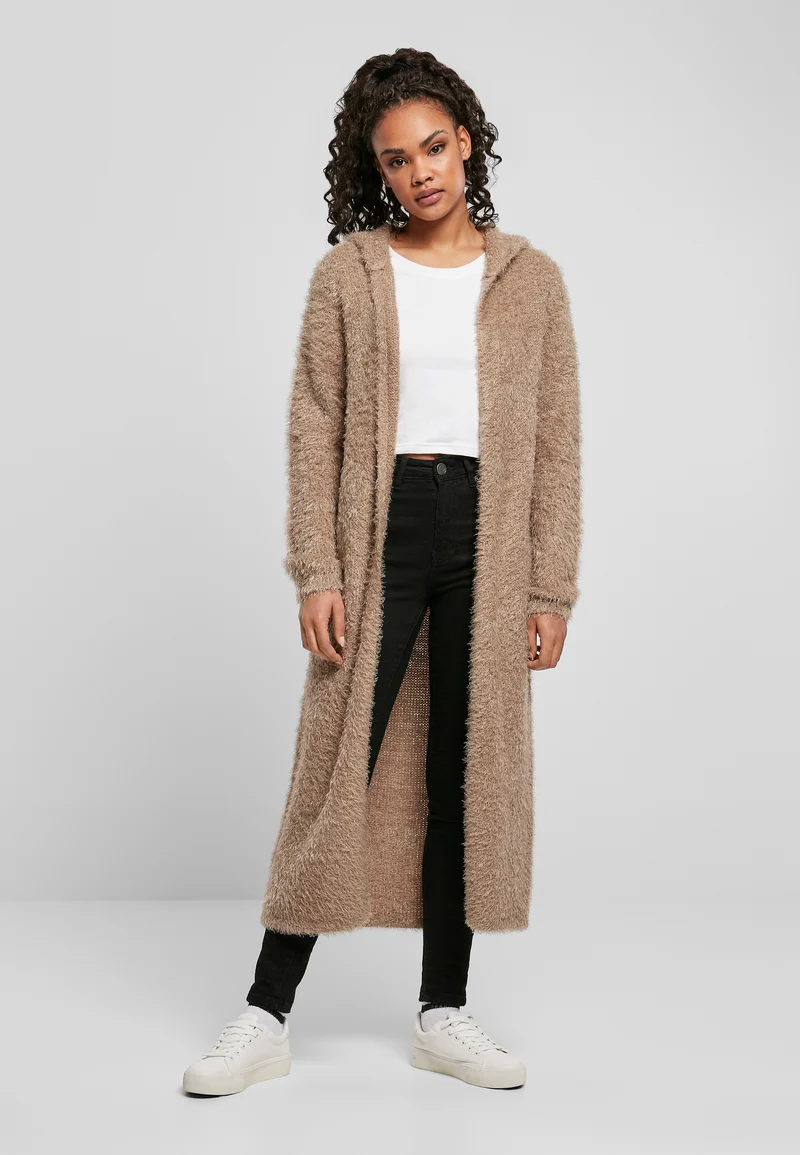 UC Hooded Feather Cardigan