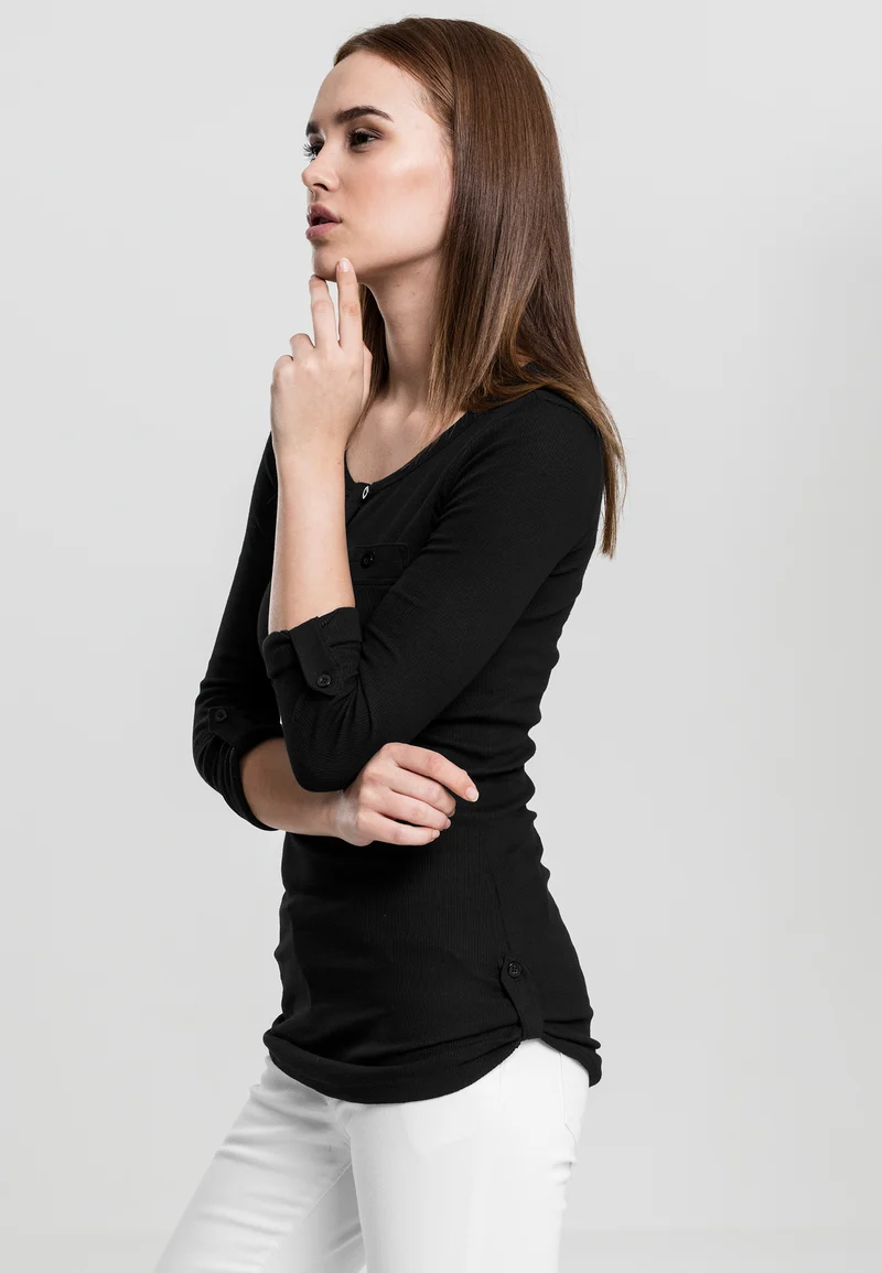 UC Long Rib Pocket Turnup Tee