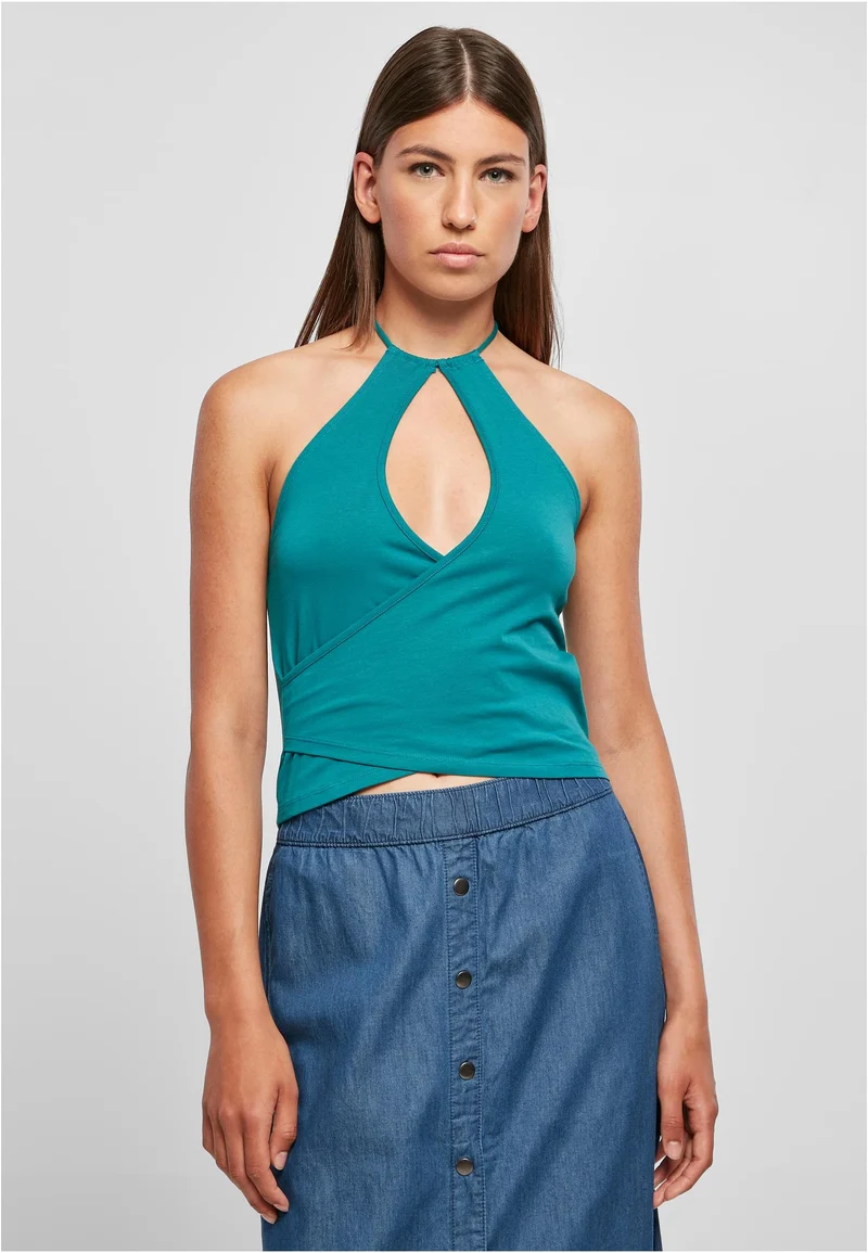 UC Short Wraped Neckholder Top