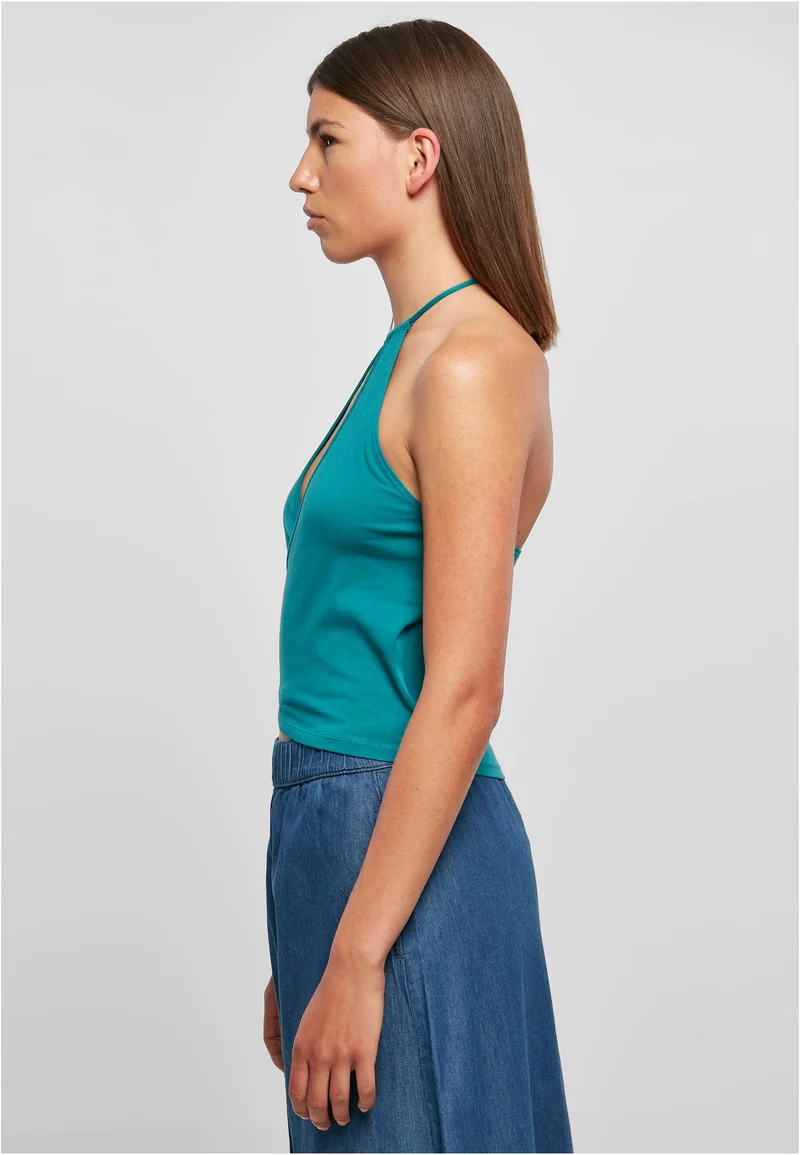 UC Short Wraped Neckholder Top