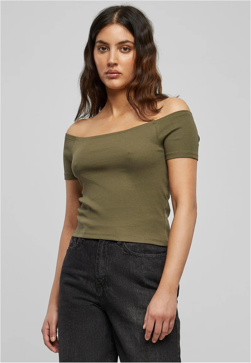 UC Off Shoulder Rib Tee