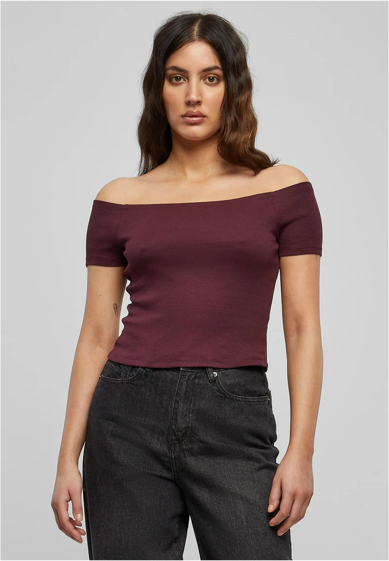 UC Off Shoulder Rib Tee