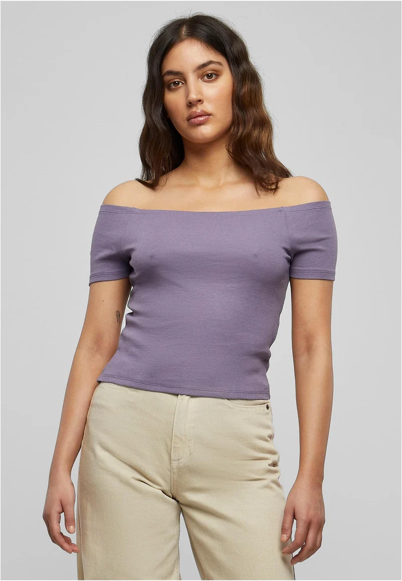 UC Off Shoulder Rib Tee
