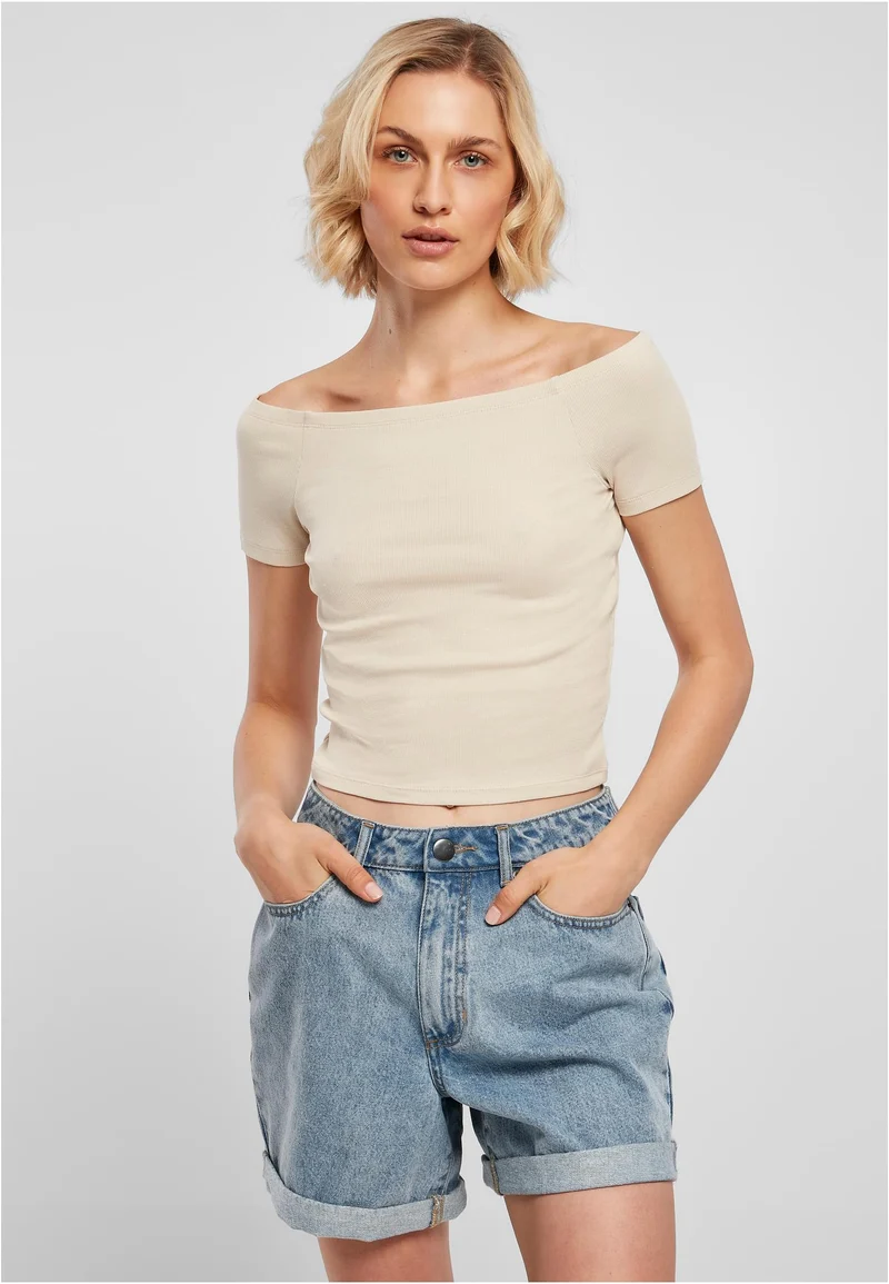 UC Off Shoulder Rib Tee