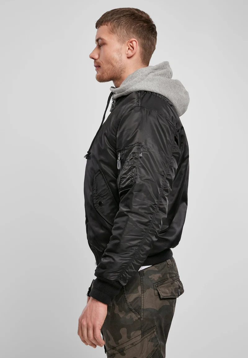 B Hooded MA1 Bomber Jacket