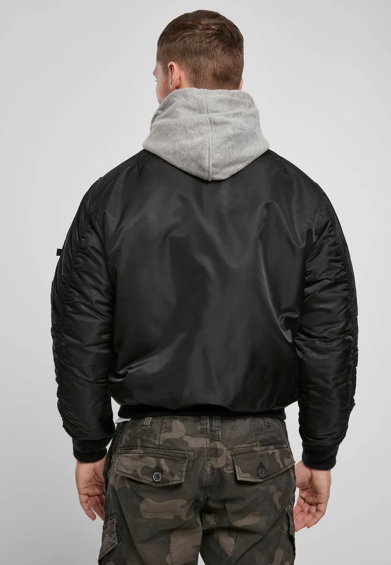 B Hooded MA1 Bomber Jacket