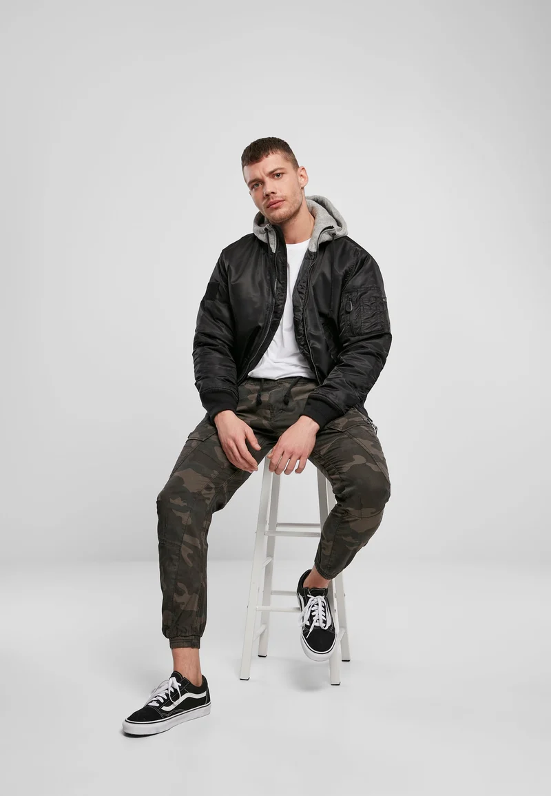 B Hooded MA1 Bomber Jacket