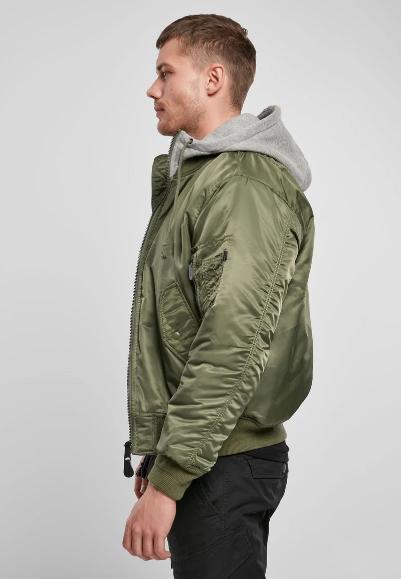 B Hooded MA1 Bomber Jacket