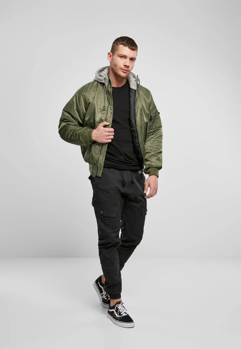 B Hooded MA1 Bomber Jacket
