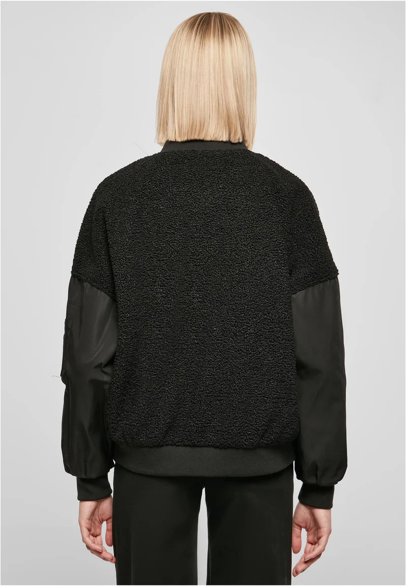 UC Oversized Sherpa Mixed Bomber Jacket