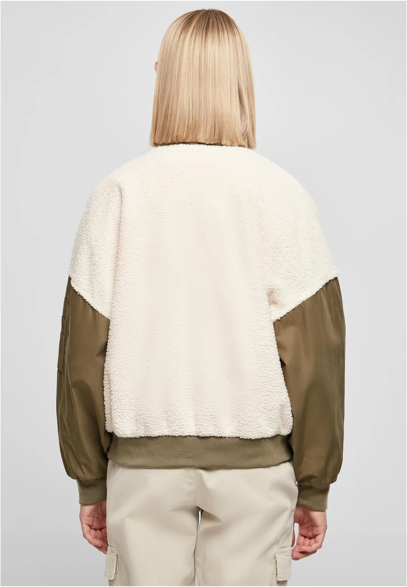 UC Oversized Sherpa Mixed Bomber Jacket