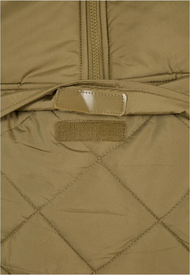Oversized Diamond Quilted Pull Over Jacket