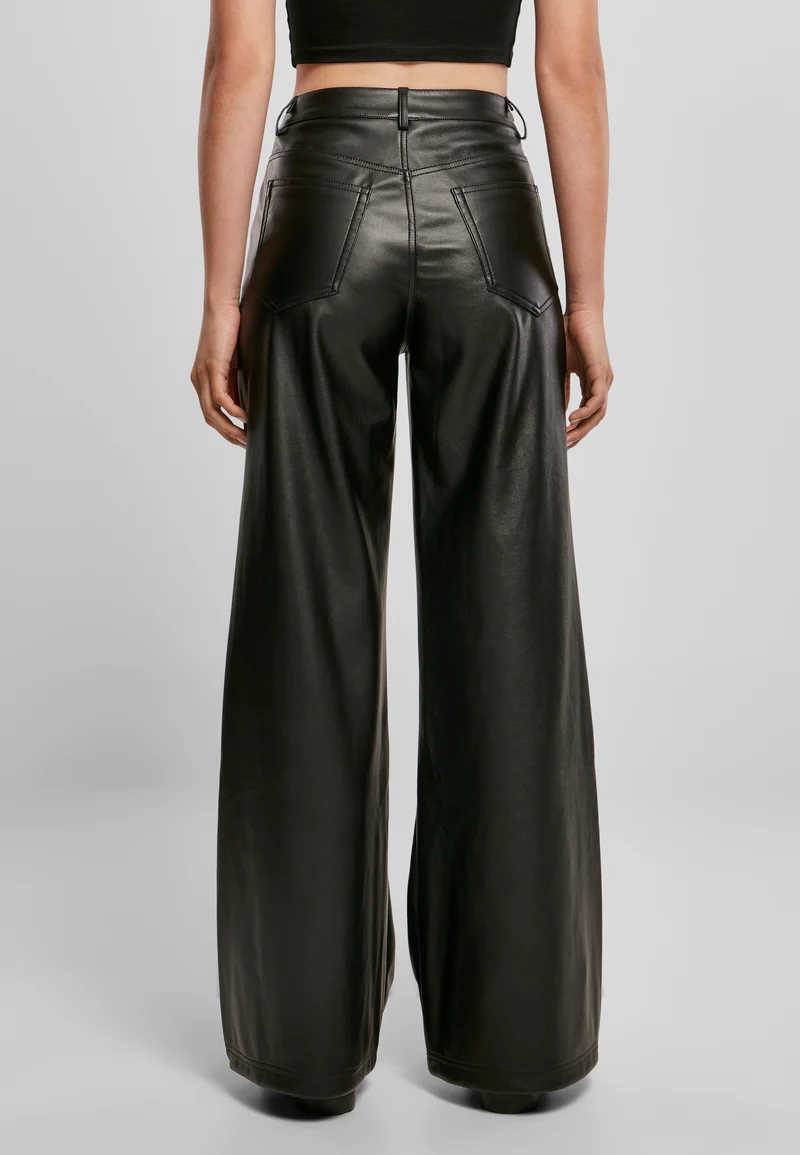 UC Faux Leather Wide Leg Pants