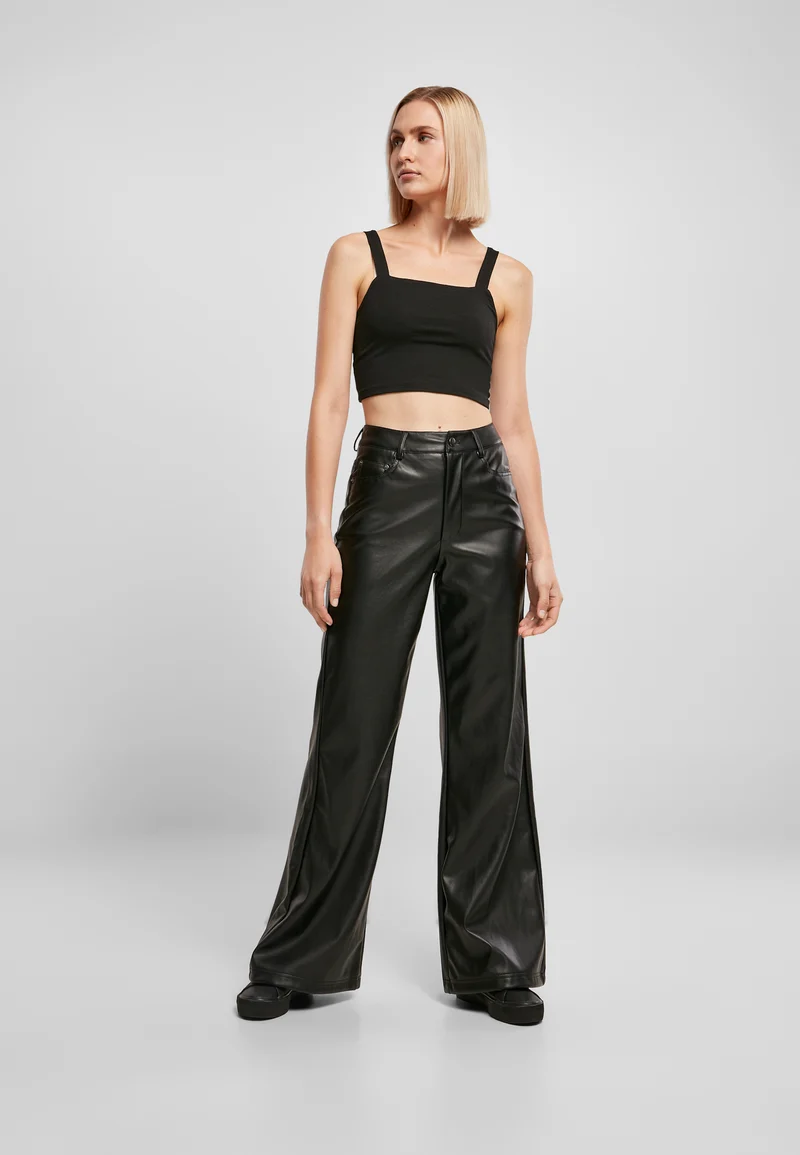 UC Faux Leather Wide Leg Pants