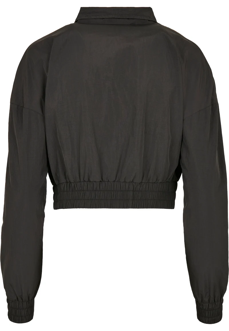 UC Cropped Crinkle Nylon Pull Over Jacket