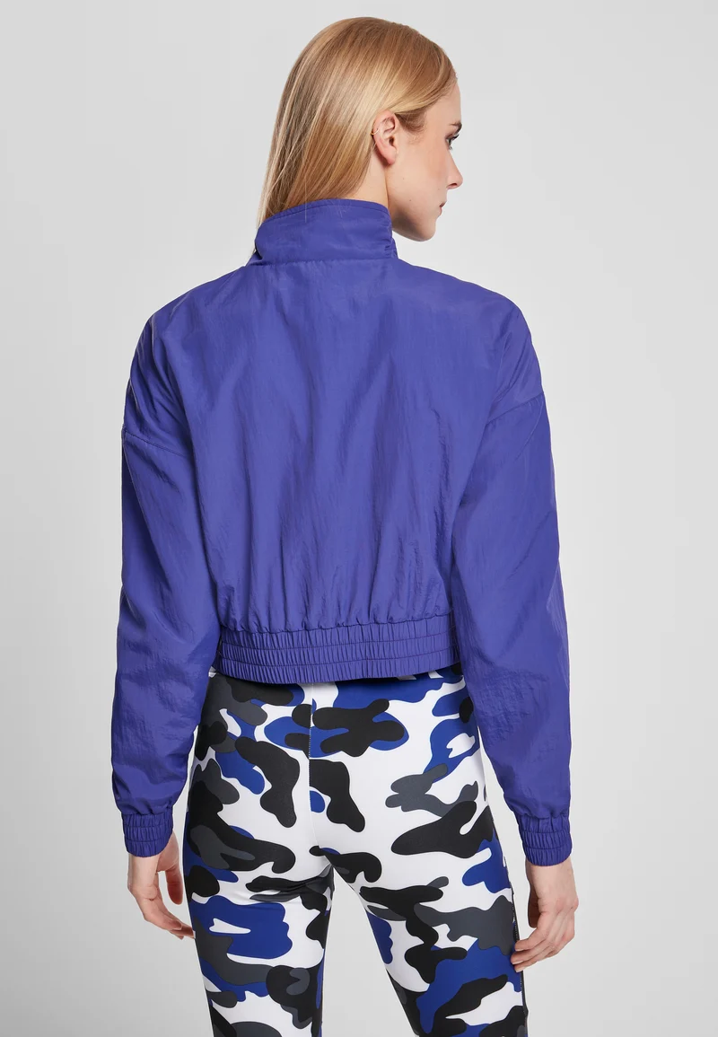 UC Cropped Crinkle Nylon Pull Over Jacket