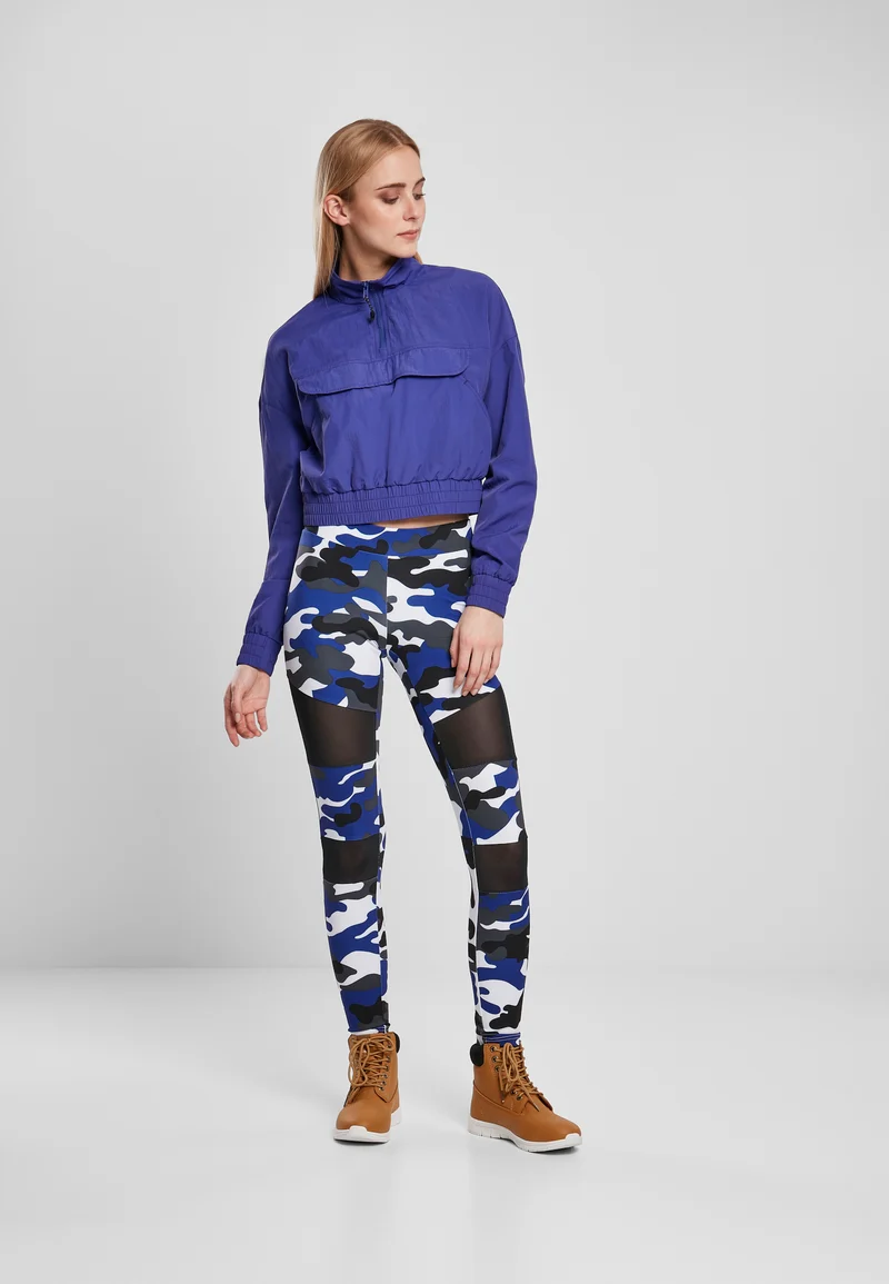 UC Cropped Crinkle Nylon Pull Over Jacket