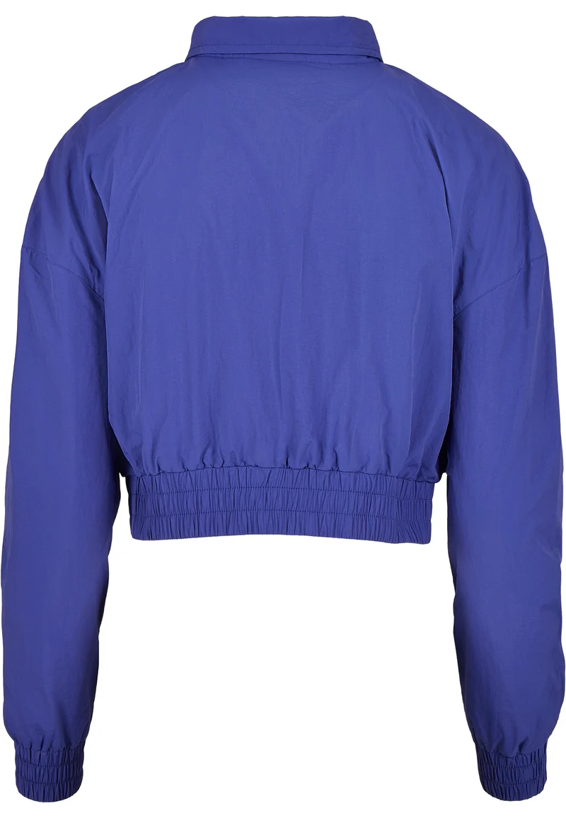 UC Cropped Crinkle Nylon Pull Over Jacket