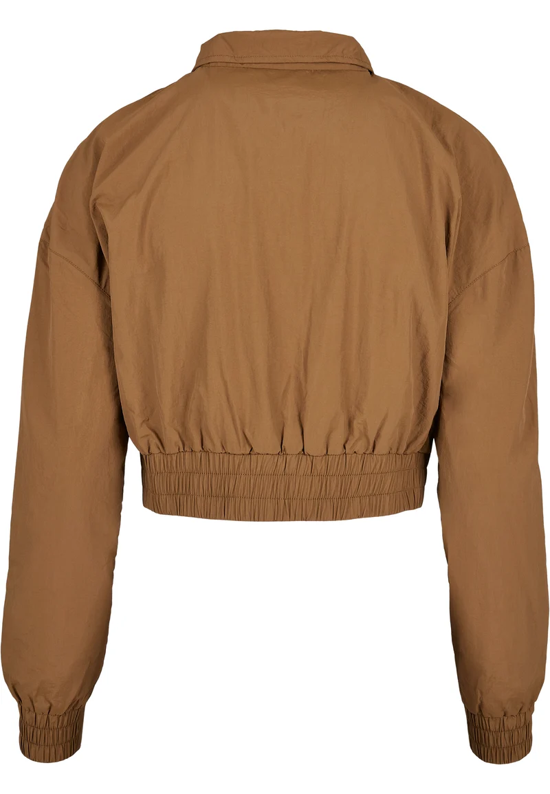 UC Cropped Crinkle Nylon Pull Over Jacket