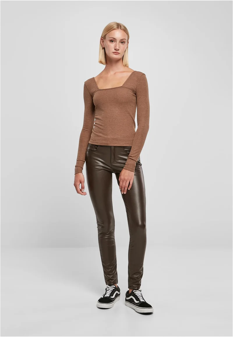 UC Rib Squared Neckline Longsleeve