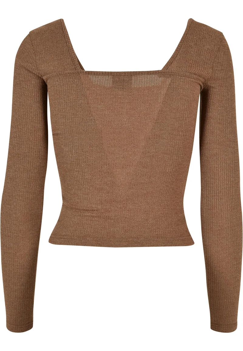 UC Rib Squared Neckline Longsleeve