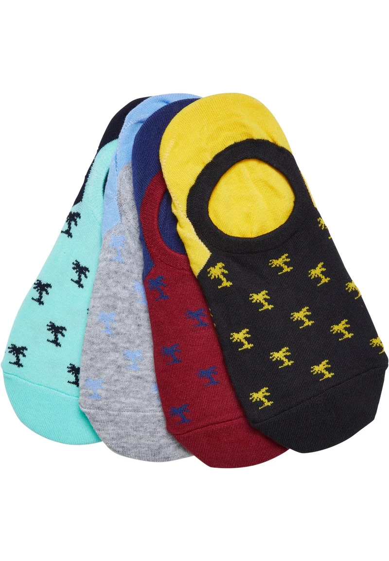 UC Reccyled Yarn Invisbile Palmtree Socks 4-Pack