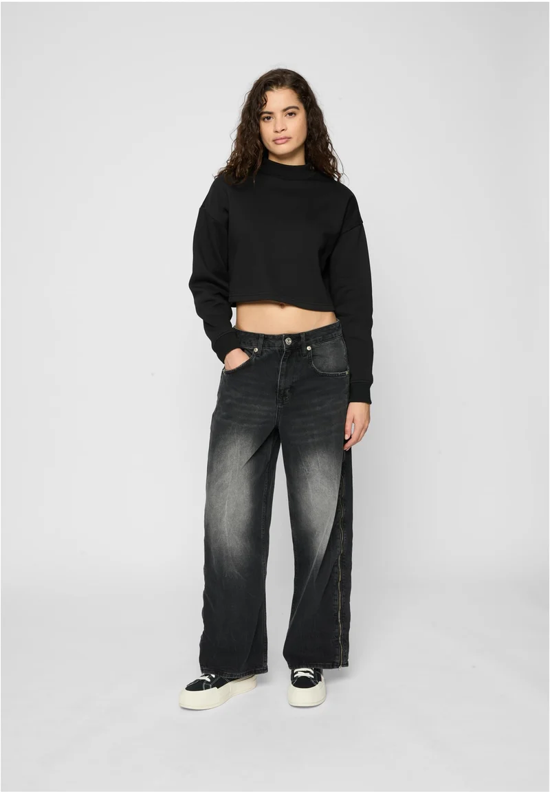 UC Cropped Oversized Sweat High Neck Crew