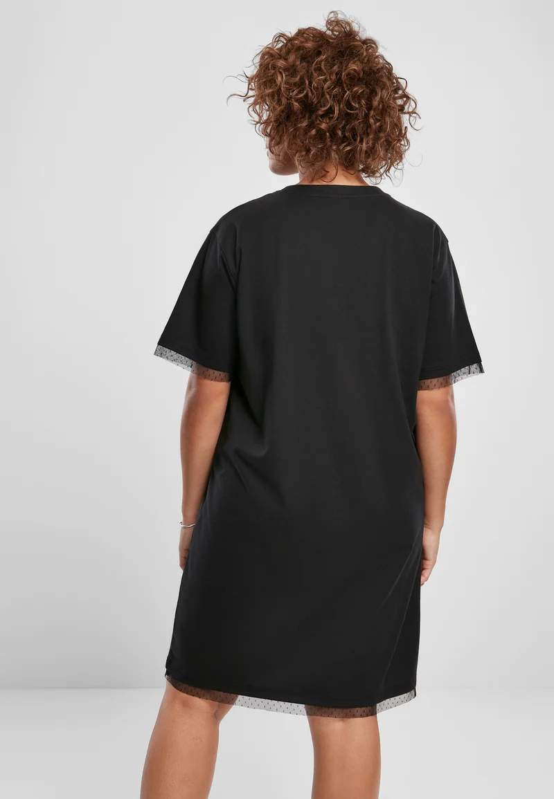 UC Boxy Lace Hem Tee Dress